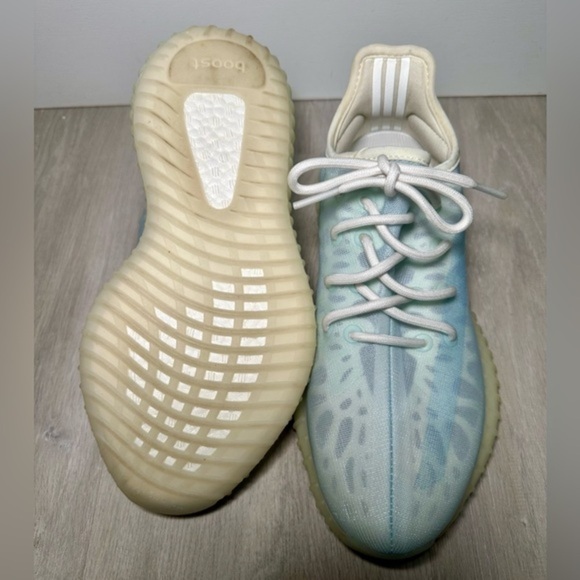 Adidas Yeezy Boost 350 V2 Mono‎ Ice Blue Canvas Shoes Mens 8 - Picture 10 of 12